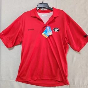 Polo Georgia Bulldog Columbia PFG adulto rossa calcio NCAA pesca uomo UGA - Foto 1 di 12