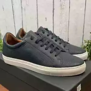 THE MEN'S STORE AT BLOOMY'S CUPSOLE SNEAKERS UOMO TAGLIA 11,5M BLU SCURO NUOVE CON SCATOLA - Foto 1 di 4