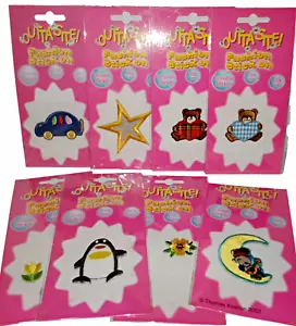 Lot of 8x Reusable Stick On Iron On Cloth Patches / Motifs Various Size & Design - Picture 1 of 10