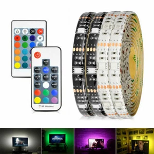 DC5V 1.64-16.4ft 5050 RGB LED Strip Waterproof USB LED Light Strip Flexible Tape - Picture 1 of 18
