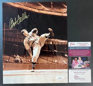 Bob Feller Signed 8x10 Photograph JSA w/COA HOF '62 Cleveland Indians #19 MLB! - Picture 1 of 4