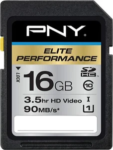 PNY 16G Elite SD card for Sony W650 WX150 W690 WX50 W620 W710 W730 WX80 camera - Picture 1 of 3