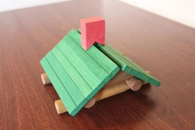 Tumble Tree LOGS ROOF with chimney Extra Parts Lincoln Logs Compatible - Image 1 of 3
