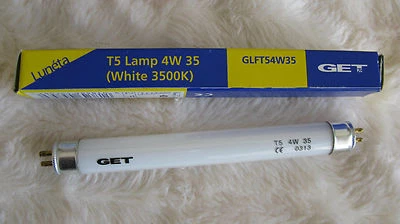 10 x 6" 4W T5 White Fluorescent Tube Lamp 150mm  3500K Job Lot FREE DELIVERY UK  - Image 1 of 2