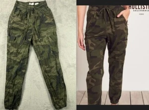 Hollister Womens XS Camo Cargo Pants Joggers Army Combat Ultra High Rise 24X27 - Picture 1 of 19
