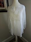 Fat Face White Broidery Anglaise Cotton Holiday Top Blouse Size 12  40" Chest