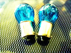 4 AMPOULES BA15S 12V-23W mono-filament COULEUR BLEU POUR MOTOS-SCOOTERS-AUTOS - Photo 1/1