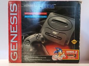 Sega Genesis MK-1631 Model 2 Console W/2 Controllers + Box, Manuals & Sonic Game