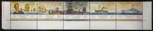 Chile 1976 Michel 850 - 854 Bicentenario Lord Cochrane Ships - Tira de hoja inferior - Imagen 1 de 1
