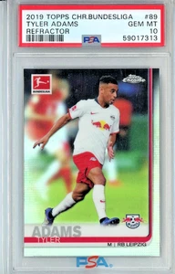 Topps Chrome Bundesliga 2019 - Tyler Adams Rookie Refractor #89 - PSA 10 GEM - Imagen 1 de 3