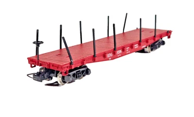 Rivarossi OO Reading RDG #91306 40' Wood Flat Car With Stakes Model Train Boxed - Image 1 of 4