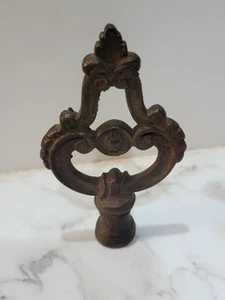 Vintage Cast Iron Brass Plated Lamp Finial Beautiful Baroque Design - Picture 1 of 5