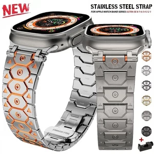 For Apple Watch 10 9 8 7 6 5 4 3 49/45/ 38mm Bracelet Stainless Steel Strap Band - Picture 1 of 47