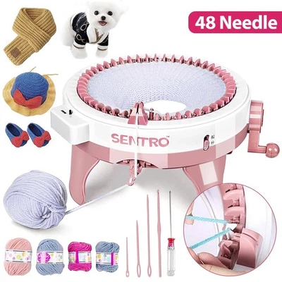 Sentro Knitting Machine 48-Needles Crochet Machine w/ Row Counter for Adults VDS - Image 1 of 4