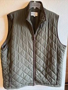 Field and Stream Vest Mens XL Green Sleeveless Full Zip Quilted Outdoors Casual* - Picture 1 of 6