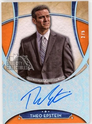 Theo Epstein 2017 Topps Five Star Orange Autograph Card #FSA-TE 2/5 - Image 1 of 2