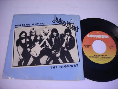 w PICTURE SLEEVE Judas Priest Heading Out to the Highway 1978 Stereo 45rpm VG++ Foto 1 de 2