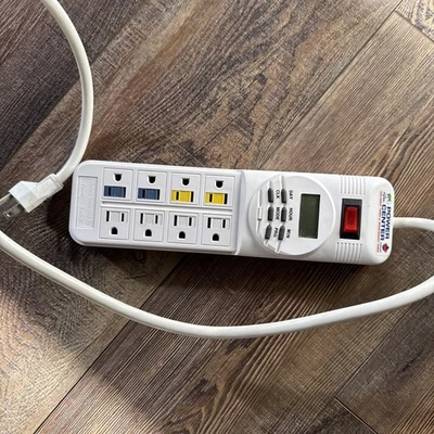 Coralife Digital Power Center Día Noche Temporizador Blanco 10.75" x 3" x 1.75" Foto 1 de 3