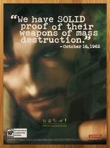 2001 Metal Gear Solid 3 Snake Eater Playstation 2 PS2 Print Ad/Poster Promo Art - Picture 1 of 4
