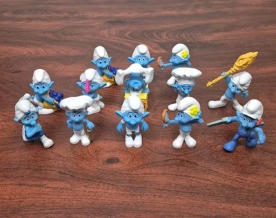 Smurfs Figures Lot of 13 McDonalds Toys 2011 Peyo 3” PVC Cake Toppers - Image 1 of 4