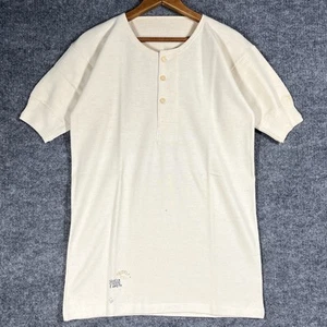 VINTAGE Greek Military Wool Undershirt T Shirt Thermal Henley Greece Size XL - Picture 1 of 12