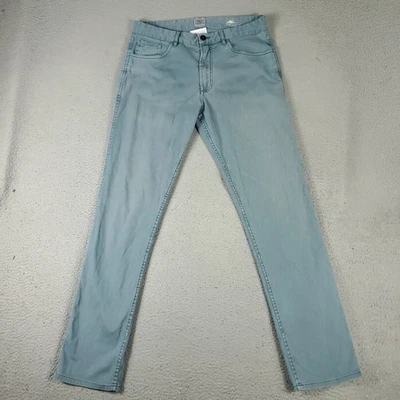 Pantalones chinos Faherty para hombre talla 33x32 azul 5 bolsillos *DESTEÑIDOS* Foto 1 de 4