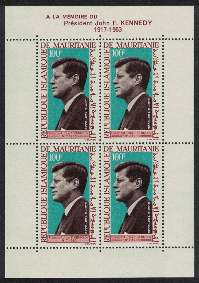 Presidente Kennedy de Mauritania MS 1964 MNH SG#MS202a MI#Bloque 3 Sc#C40a Foto 1 de 1