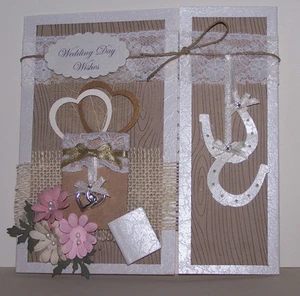 Wedding personalise handmade custom Rustic wedding card, verse, and gift boxed. - Picture 1 of 2