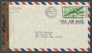 1943 WWII C29 20c Green Pays Territorial Usage From Honolulu Hawaii See Info - Picture 1 of 1