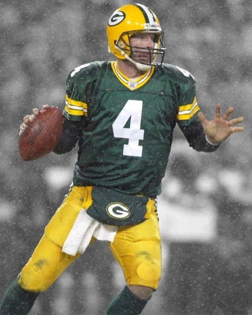 Póster foco impresión fotográfica brillante 8x10 Green Bay Packers Brett Favre patio 2016 Foto 1 de 1