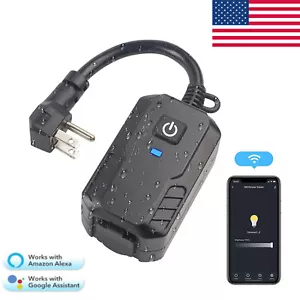 Outdoor / Indoor Waterproof Smart Dimmer Plug WIFI Sockets works w/ Alexa/google - Picture 1 of 8