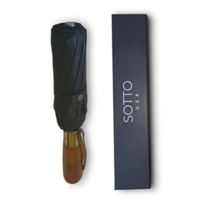 SOTTO Classic - Luxury Automatic Umbrella Business Windproof Wooden Black - Picture 1 of 6