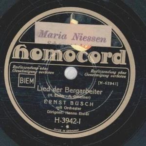 Ernst Busch - Lied der Bergarbeiter / Lied der Arbeitslosen - Bild 1 von 4