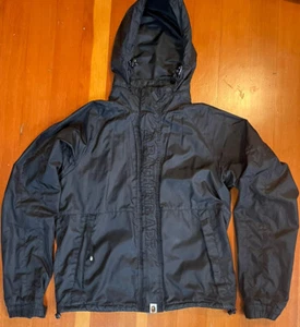 Vintage Bape A Bathing Ape Black Snowboarding Jacket Windbreaker Medium - Picture 1 of 13