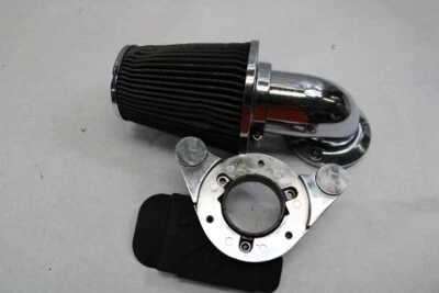 Filtro de aire Harley Davidson Screamin Eagle 90 grados 2003 FLHT plateado negro Foto 1 de 4