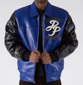 Men's Pelle Pelle Soda Club Blue Stylish Leather Jacket