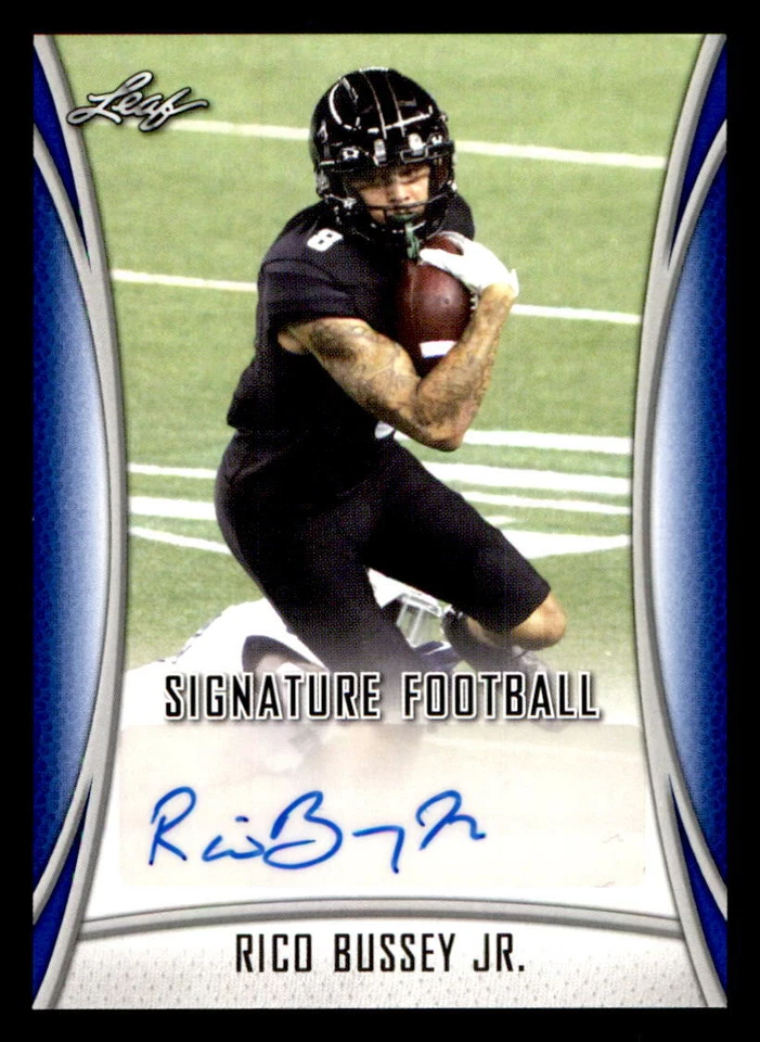 2021 Leaf Draft AUTO Blue #BARBJ Rico Bussey Jr. (ref 225036) - Image 1 of 2