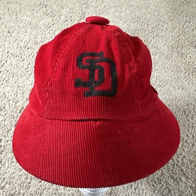 VTG Fredericks & Co Newsboy Hat Cap Men Red Medium Corduroy San Diego Sanforized - Image 1 of 4
