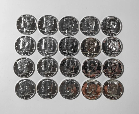 1968 S Proof Kennedy Half Dollar Twenty Coin Roll Cover