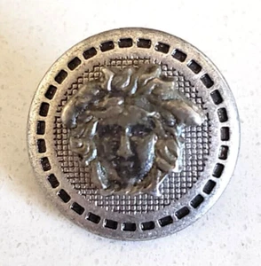 Vintage Versace Medusa Face 1/2" Replacement Button For Coat Pants Dress Shirt - Picture 1 of 3