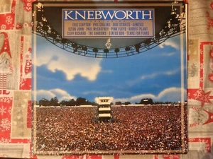 KNEBWORTH ~ 2xLP (PINK FLOYD, DIRE STRAITS, ROBERT PLANT, GENESIS) GATEFOLD - Picture 1 of 6