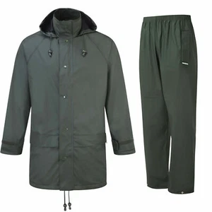 Fort Flex Waterproof Work Jacket & Trousers Olive Green PU TRICOT Fabric (S-3XL) - Picture 1 of 1