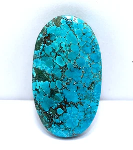 Piedra preciosa suelta turquesa azul forma ovalada natural certificada 97 quilates con regalo gratis - Imagen 1 de 6