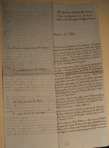 Lamorre de Villaubois. Lettre sur Fonds Confisqués vendus par la République.1825 - Picture 1 of 2