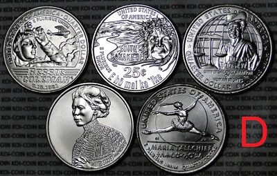 BU United States 2023 D 5x American Women Quarters quarter 25 cent 25c coins - Image 1 of 2