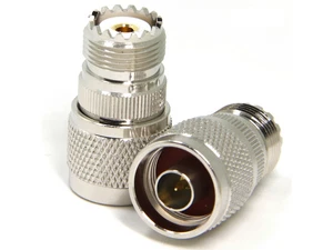 2pcs. CONNETTORE ADATTATORE N MASCHIO A PL FEMMINA PER ANTENNE DIAMOND COMET - Foto 1 di 10