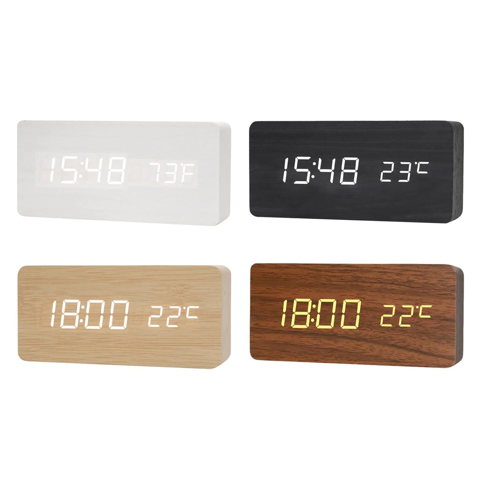 Por Digital   USB/  Temperature Date Display Large LED Display for Bedside - Image 1 of 1