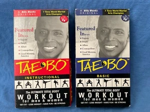 TAE-BO Billy Blanks Basic and Instructional Home Workout VHS Videos Men & Women - Foto 1 di 6