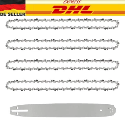 MARKENLOS 4x Sägeketten+1 Schwert 50cm 20" Motorsäge 0.325 1,5mm 76TG SECURA Sägeketten