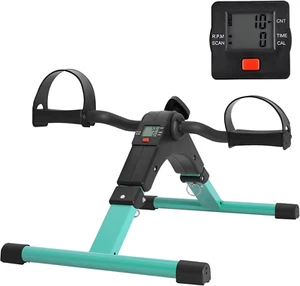 Foldable Exercise Bike Mini Pedal Stepper Bike Arm Legs Exerciser LCD Display - Picture 1 of 7